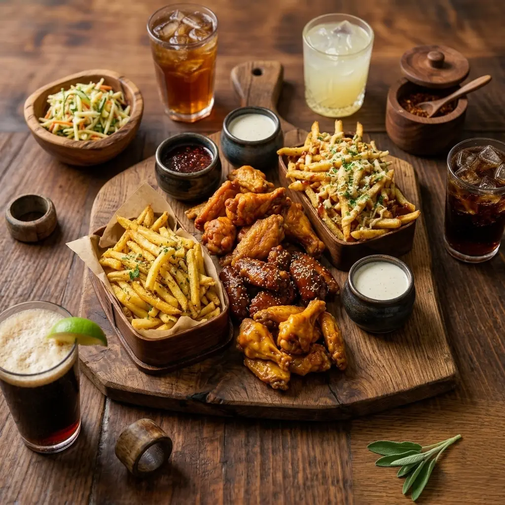 40 Wings signature chicken wings and slow-cooked ribs platter in Saskatchewan