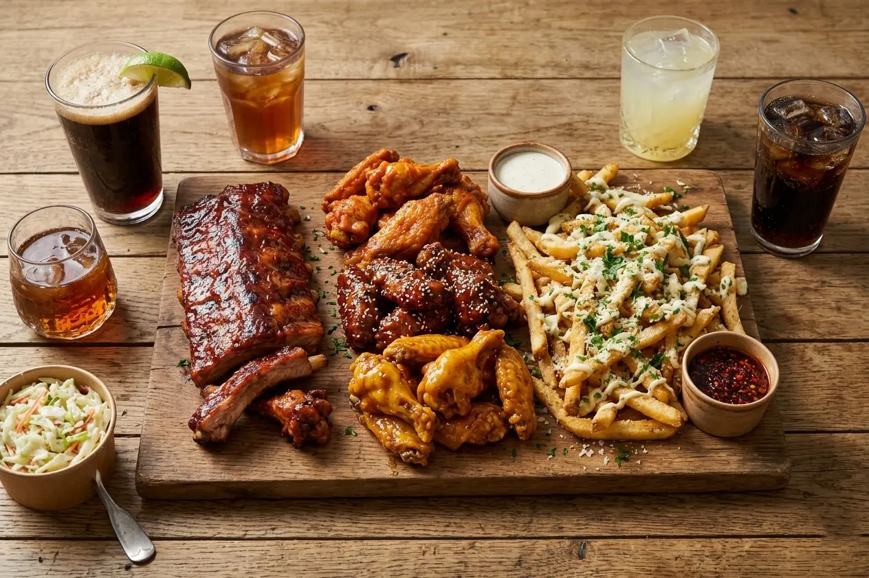 40 Wings Ultimate Feast Combo of wings, ribs and fries served near Nordale, Prince Albert, SK